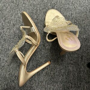 Fashion Nova Gold Stiletto Heels